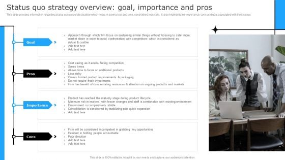 Successful Corporate Technique Enhancing Firms Performance Status Quo Strategy Overview Goal Mockup PDF Successful Corporate Technique Enhancing Firms Performance Status Quo Strategy Overview Goal Mockup PDF