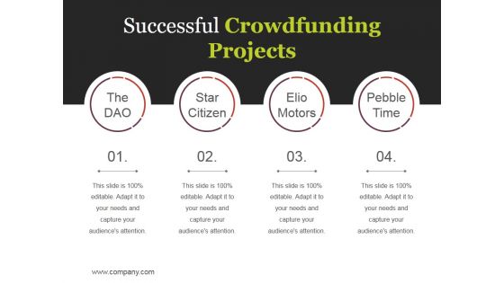 Successful Crowdfunding Projects Ppt PowerPoint Presentation Layouts Smartart