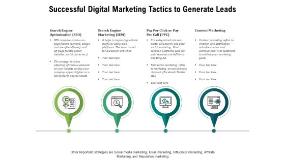 Successful Digital Marketing Tactics To Generate Leads Ppt PowerPoint Presentation Gallery Graphics Download PDF