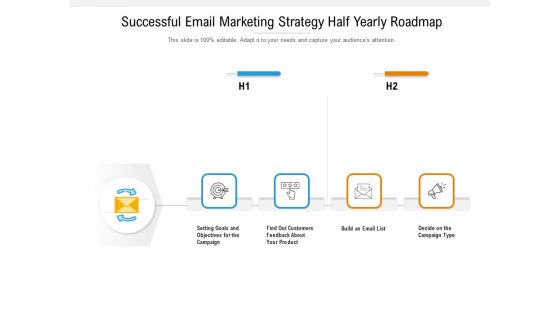 Successful Email Marketing Strategy Half Yearly Roadmap Elements