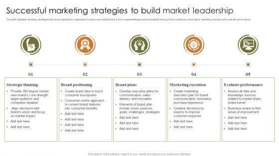 Successful Marketing Strategies To Build Market Leadership Download PDF