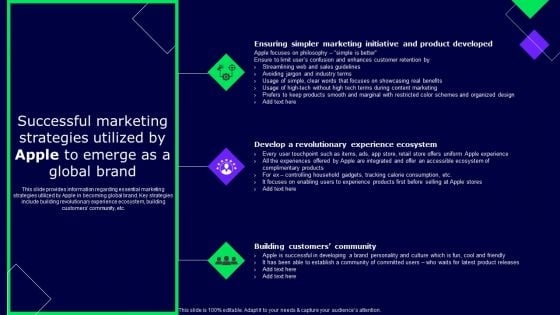Successful Marketing Strategies Utilized By Apple To Emerge As A Global Brand Elements PDF Successful Marketing Strategies Utilized By Apple To Emerge As A Global Brand Elements PDF