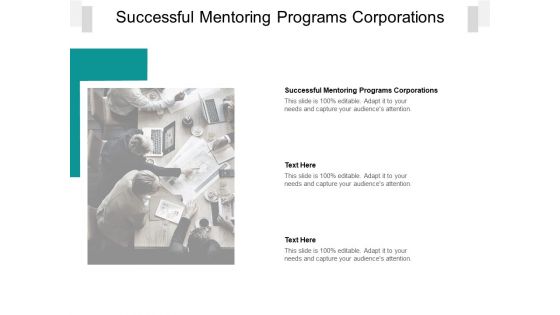 Successful Mentoring Programs Corporations Ppt PowerPoint Presentation Gallery Introduction Cpb Pdf