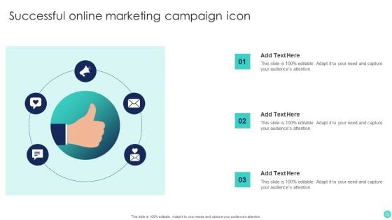 Successful Online Marketing Campaign Icon Structure PDF