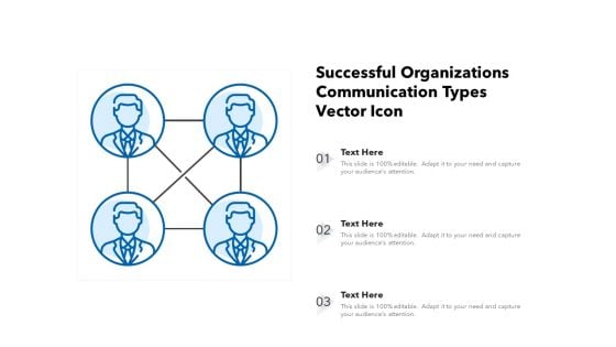 Successful Organizations Communication Types Vector Icon Ppt PowerPoint Presentation File Slides PDF