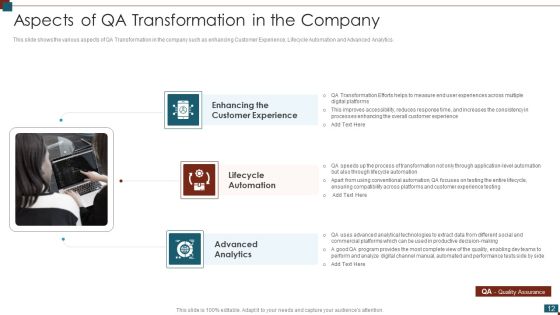 Successful Quality Assurance Transition Techniques To Enhance Product Quality Ppt PowerPoint Presentation Complete Deck With Slides Slide12
