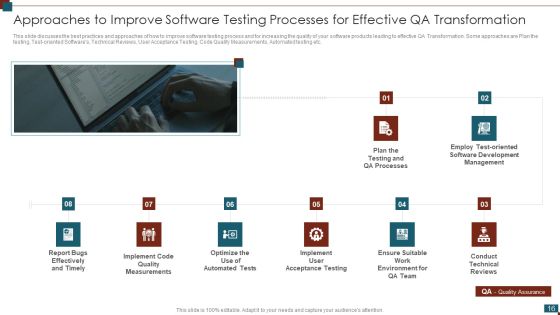 Successful Quality Assurance Transition Techniques To Enhance Product Quality Ppt PowerPoint Presentation Complete Deck With Slides Slide16