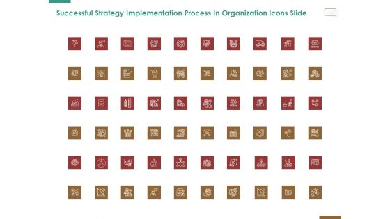 Successful Strategy Implementation Process In Organization Icons Slide Background PDF