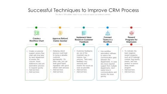 Successful Techniques To Improve CRM Process Ppt PowerPoint Presentation Layouts Examples PDF Successful Techniques To Improve CRM Process Ppt PowerPoint Presentation Layouts Examples PDF