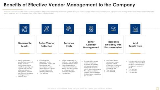 Successful Vendor Management Approaches To Boost Procurement Efficiency Benefits Of Effective Vendor Graphics PDF Successful Vendor Management Approaches To Boost Procurement Efficiency Benefits Of Effective Vendor Graphics PDF