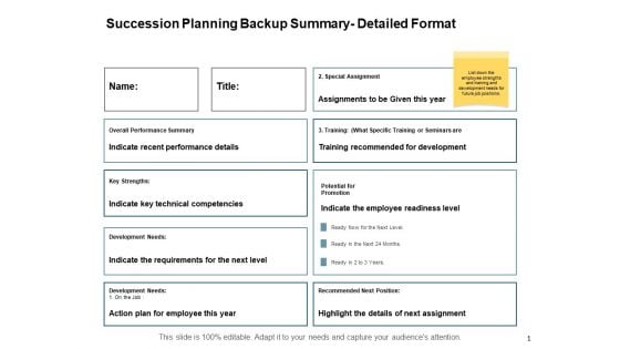 Succession Planning Backup Summary Detailed Format Ppt PowerPoint Presentation Portfolio Slideshow Succession Planning Backup Summary Detailed Format Ppt PowerPoint Presentation Portfolio Slideshow