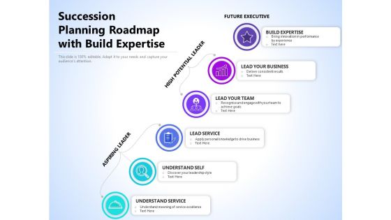 Succession Planning Roadmap With Build Expertise Ppt PowerPoint Presentation Professional Templates PDF