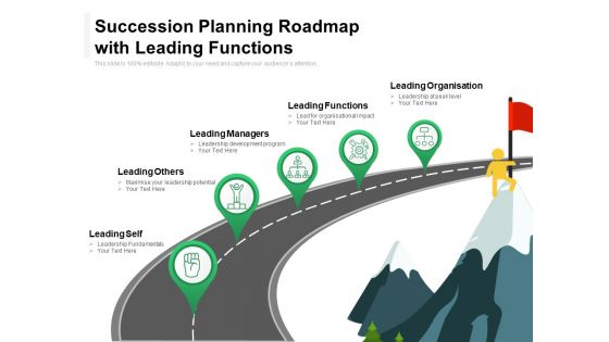 Succession Planning Roadmap With Leading Functions Ppt PowerPoint Presentation Layouts File Formats PDF
