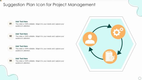 Suggestion Plan Icon For Project Management Information PDF