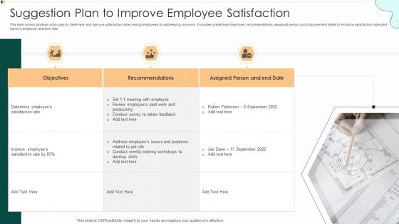 Suggestion Plan To Improve Employee Satisfaction Introduction PDF