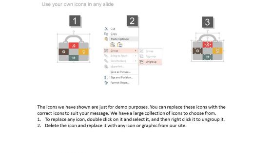Suitcase Infographic With Business Strategy Icons Powerpoint Template