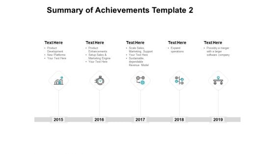 Summary Of Achievements Template Five Years Ppt PowerPoint Presentation Icon Format Ideas