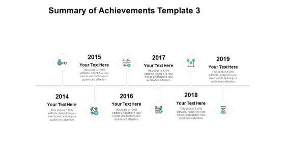 Summary Of Achievements Template Six Years Ppt PowerPoint Presentation Templates