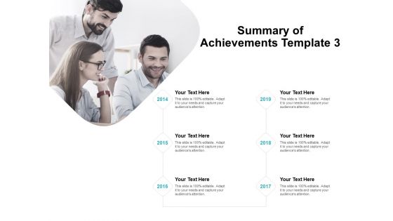 Summary Of Achievements Template Teamwork Ppt PowerPoint Presentation Layouts Background Designs