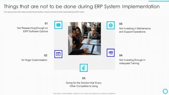 Summary Of Cloud ERP System Framework Things That Are Not To Be Done During ERP System Implementation Themes PDF