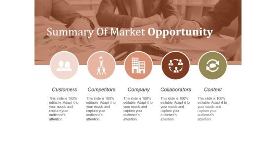 Summary Of Market Opportunity Ppt PowerPoint Presentation Show Summary Of Market Opportunity Ppt PowerPoint Presentation Show