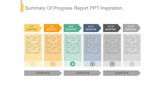 Summary Of Progress Report Ppt Inspiration