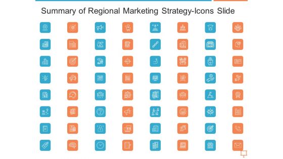 Summary Of Regional Marketing Strategy Summary Of Regional Marketing Strategy-Icons Slide Infographics PDF