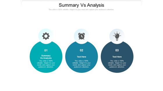 Summary Vs Analysis Ppt PowerPoint Presentation Layouts Clipart Images Cpb Pdf