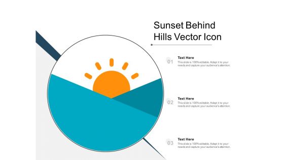 Sunset Behind Hills Vector Icon Ppt PowerPoint Presentation Gallery Gridlines PDF