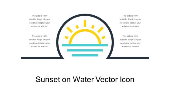 Sunset On Water Vector Icon Ppt PowerPoint Presentation Gallery Guide PDF