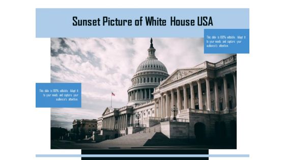 Sunset Picture Of White House USA Ppt PowerPoint Presentation Show PDF