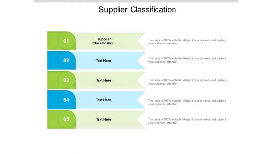 Supplier Classification Ppt PowerPoint Presentation Layouts Inspiration Cpb Pdf