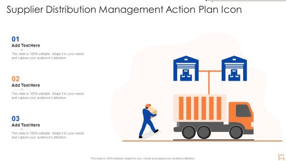 Supplier Distribution Management Action Plan Icon Introduction PDF