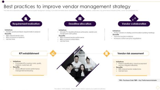 Supplier Management For Enhanced SCM And Procurement Best Practices To Improve Vendor Management Strategy Introduction PDF