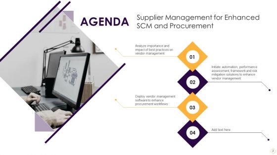 Supplier Management For Enhanced SCM And Procurement Ppt PowerPoint Presentation Complete Deck With Slides