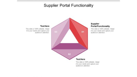 Supplier Portal Functionality Ppt PowerPoint Presentation Infographic Template Sample Cpb Pdf