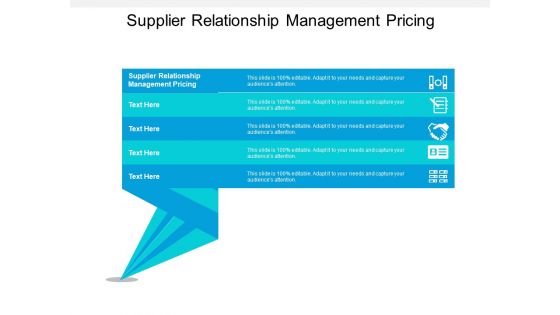 Supplier Relationship Management Pricing Ppt PowerPoint Presentation Infographic Template Background Designs Cpb