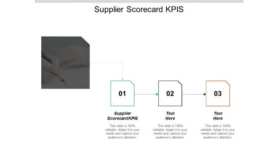 Supplier Scorecard Kpis Ppt PowerPoint Presentation Professional Slide Cpb