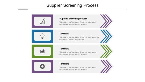 Supplier Screening Process Ppt PowerPoint Presentation Gallery Background Cpb