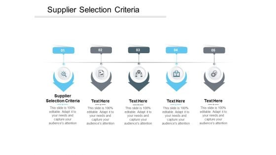 Supplier Selection Criteria Ppt PowerPoint Presentation Slides Graphic Tips Cpb