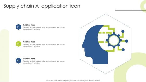 Supply Chain AI Application Icon Slides PDF