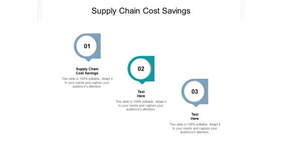 Supply Chain Cost Savings Ppt PowerPoint Presentation Layouts Microsoft Cpb Pdf