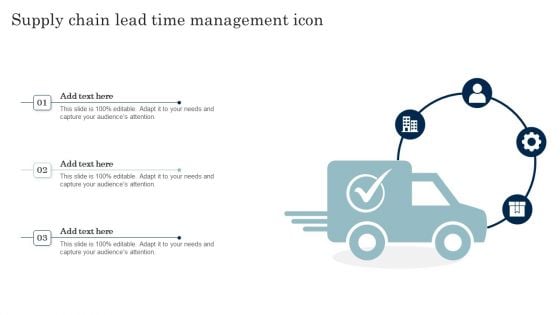 Supply Chain Lead Time Management Icon Demonstration PDF