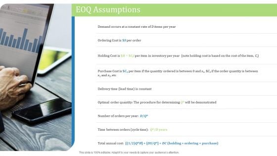 Supply Chain Management Operational Metrics EOQ Assumptions Ppt Infographics Backgrounds PDF