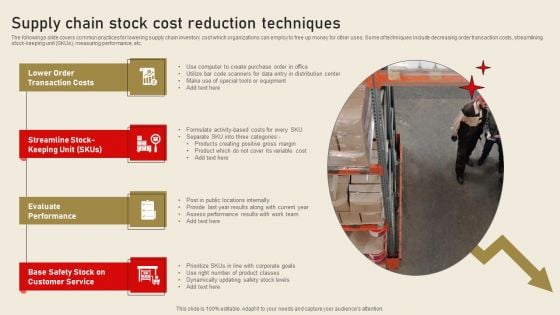 Supply Chain Stock Cost Reduction Techniques Diagrams PDF