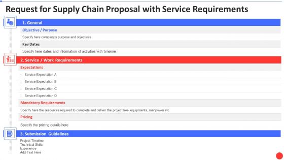 Supply Chain Template Bundle Request For Supply Chain Proposal With Service Requirements Structure PDF