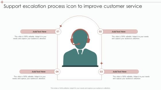 Support Escalation Process Icon To Improve Customer Service Ppt Inspiration Show PDF