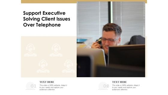 Support Executive Solving Client Issues Over Telephone Ppt PowerPoint Presentation Styles Background PDF