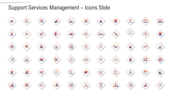 Support Services Management Icons Slide Ppt Layouts Brochure PDF