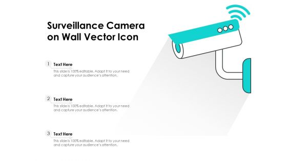 Surveillance Camera On Wall Vector Icon Ppt PowerPoint Presentation Ideas Backgrounds PDF